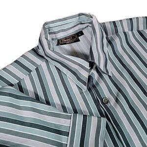 Vintage Monzini Collection Men's L‎ LONG Sleeve Multi Color Stripe Made in USA